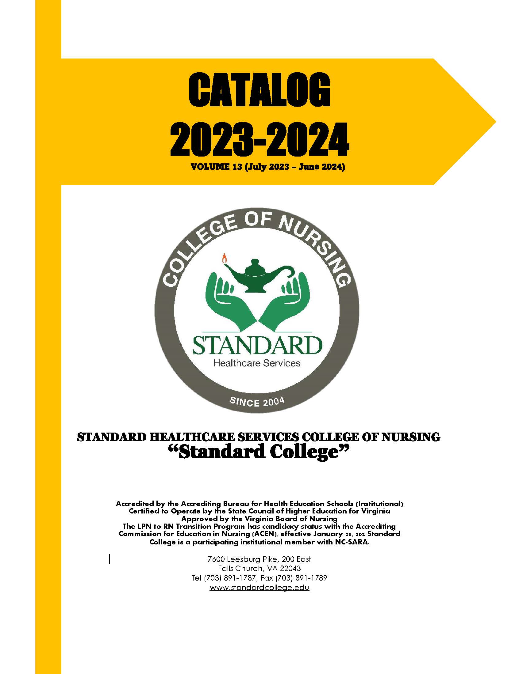 Handbook Standard Healthcare Services, Inc.
